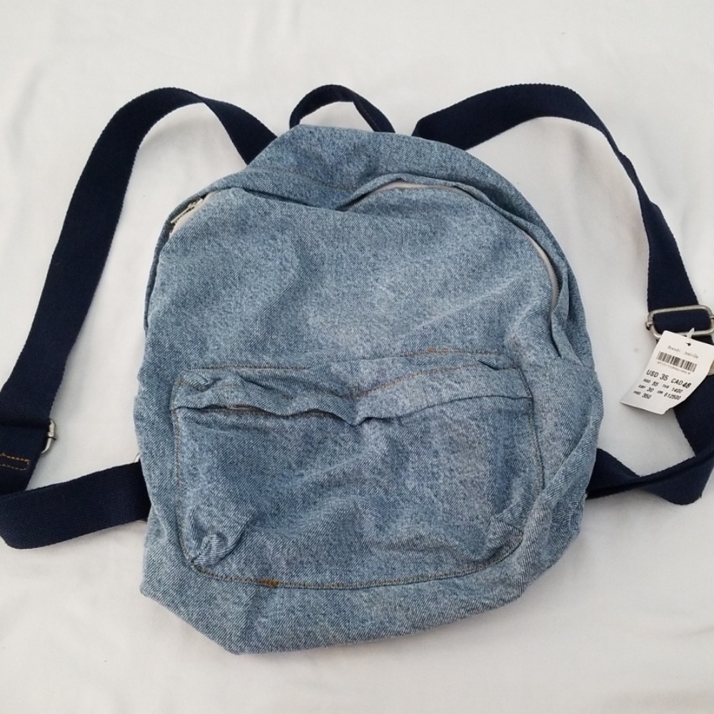 Denim backpack slightly used no tags